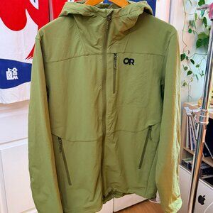 Men's Ultima Soft Shell Hoodie - Green Size Medium